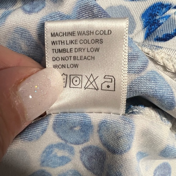 Tail cute stretch athletic bubble print top #M7 - Picture 5 of 6